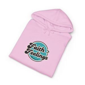 Faith & Feelings Hoodie — Retro Script Pullover for Spiritual & Cozy Vibes