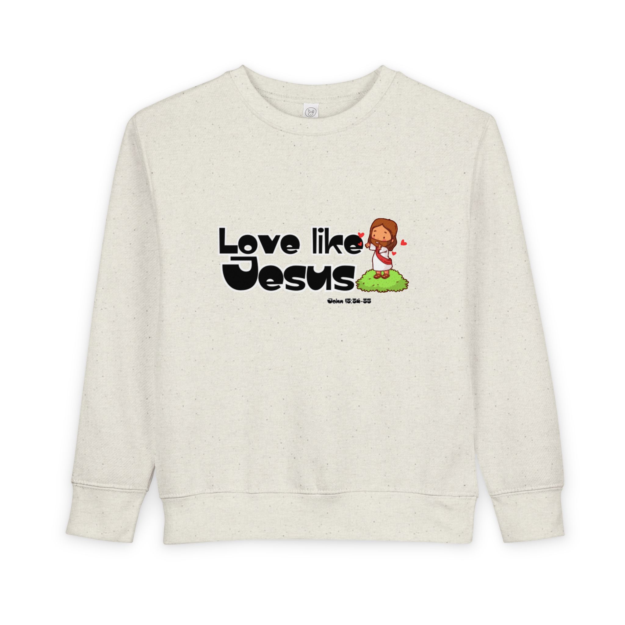 Toddler Sweatshirt — "Love Like Jesus" Cute Christian Kids Pullover