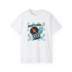 Retro Music Tee – "Created to Create" Vinyl & Cassette Graphic T-Shirt