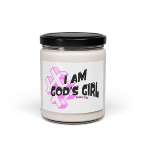 Soy Candle — "I Am God's Girl" Inspirational Scented Candle (9oz)