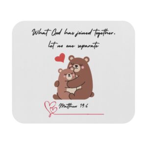 Christian Couples Mouse Pad — "What God Has Joined Together" Matthew 19:6