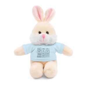 Plush Teddy Bear with Names of God Graphic Tee — Cute Stuffed Animal Gift