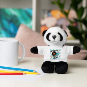 Retro Creator Teddy Bear with Tee — Plush Gift for Kids & Creatives