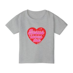 Toddler T-Shirt — "Jesus Loves Me" Heart Faith Tee