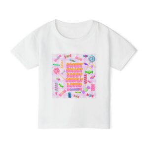 Toddler T-Shirt — 'Sweet, Smart, Sassy, Deeply Loved' Candy Graphic
