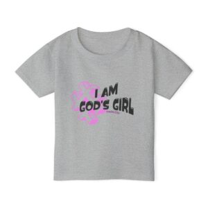 I Am God’s Girl Toddler T-Shirt — Pink Cross Christian Faith Tee