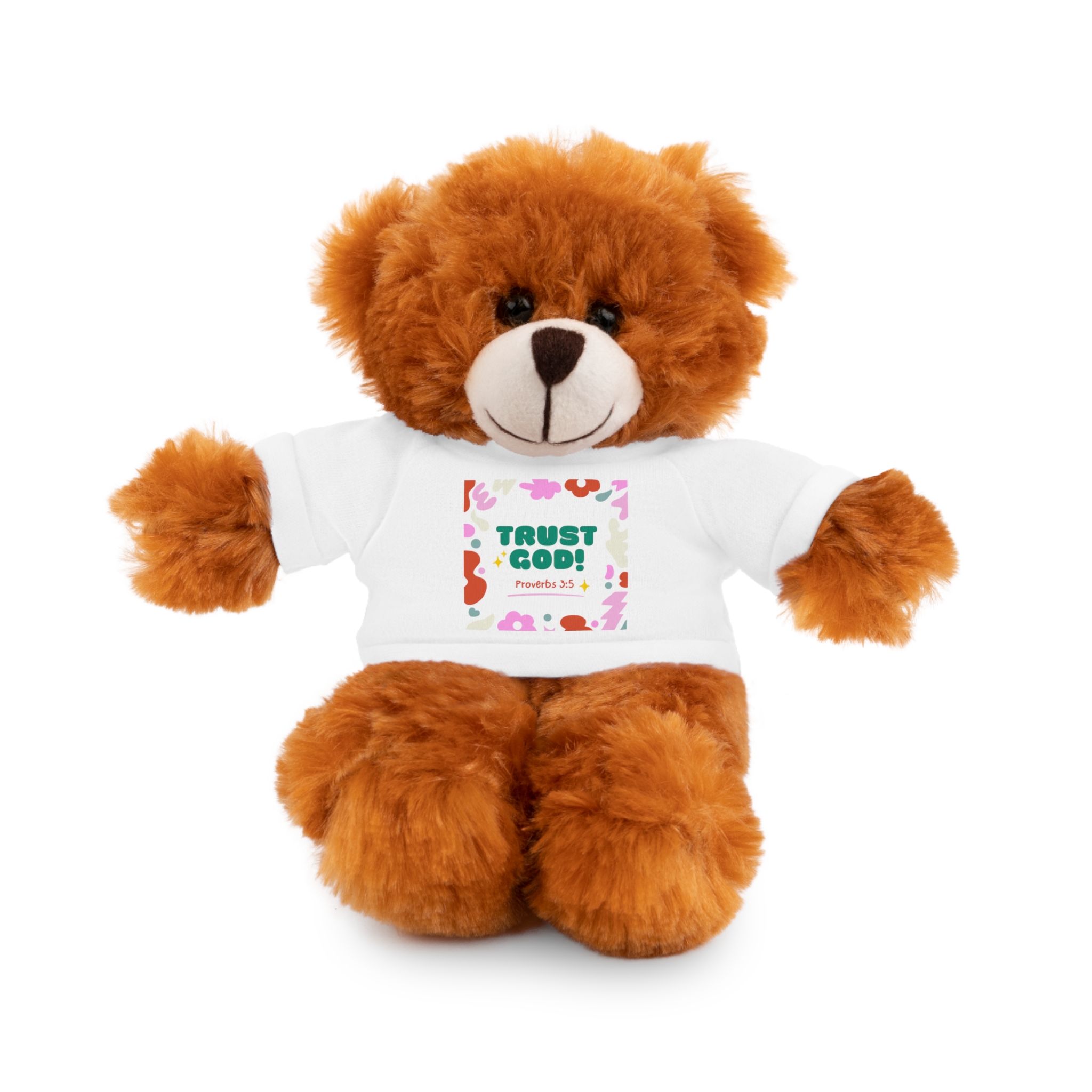 Trust God Teddy Bear with Inspirational Tee