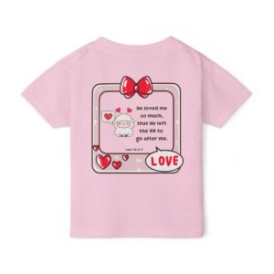 Toddler T-Shirt — Cute Sheep "He Loved Me So Much" Love Graphic Tee