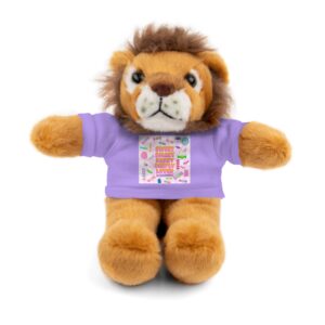 Purple T-Shirt Teddy Bear — Cute Stuffed Animal with Colorful Graphic Tee (Perfect Gift)