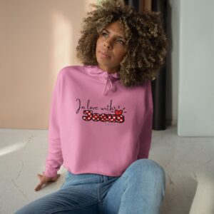 Crop Hoodie "In love with Jesus"