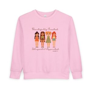 Beautifully Created Toddler Sweatshirt – Set Apart & Appointed (Jeremiah 1:5)