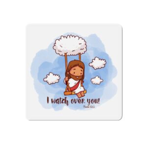 Guardian Jesus Die-Cut Magnet — "I Watch Over You" Faith Refrigerator Decor