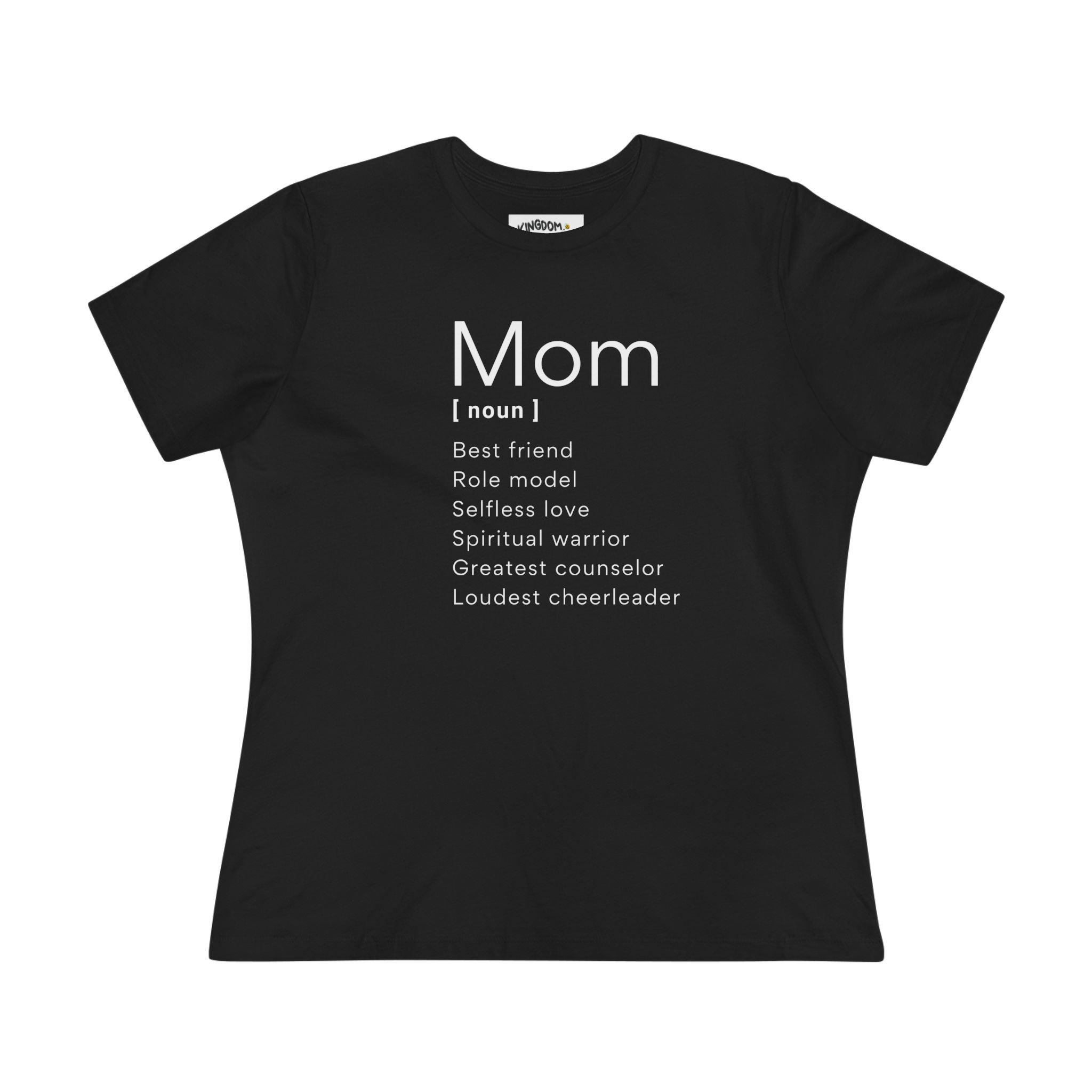 Mom Definition Women’s Cotton Tee – Best Friend, Role Model, Selfless Love Mother's Day Shirt