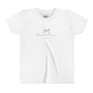 Youth Tee — Pink Bow 'Loved & Chosen' Kids Shirt