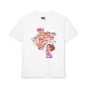 Youth Positive Affirmations T-Shirt — I Am Loved, Brave, Creative Kids Tee