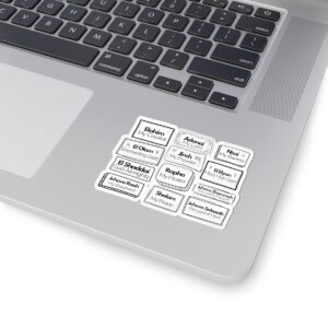 Hebrew Names of God Sticker Set — Kiss-Cut Faith Decals (Elohim, Adonai, Jehovah, etc.)