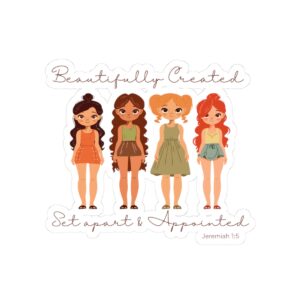 Beautifully Created Kiss-Cut Sticker — "Set Apart & Appointed" (Jeremiah 1:5)