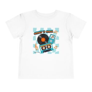Kids Retro Music Tee - 'Created to Create' Toddler Short Sleeve Shirt