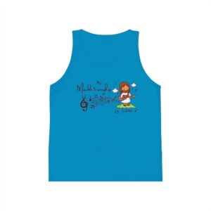Kids Tank Top - "Made to Worship" Cute Jesus Guitar Music Design