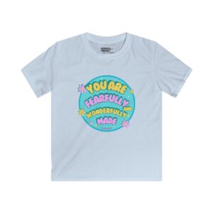 Kids Tee — "You Are Fearfully and Wonderfully Made" Positive Scripture Shirt