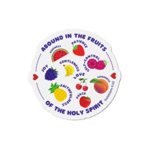 Fruit of the Spirit Die-Cut Magnet — Colorful Christian Faith Reminder (Galatians 5:22-23)