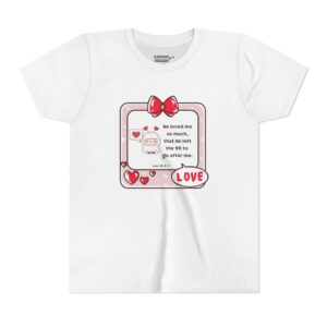 Youth Tee — Cute "He Left the 99 for Me"  Heart Graphic