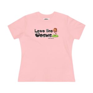 Christian Women’s Tee — "Love Like Jesus" Graphic Cotton Shirt
