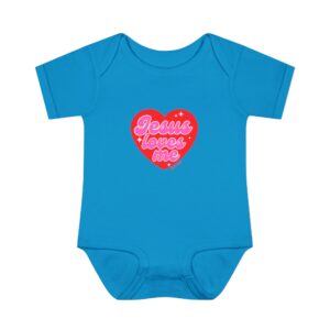 Infant Bodysuit - "Jesus Loves Me" Heart Baby Onesie