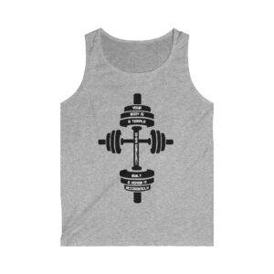 Weightlifting Tank Top — "Your Body Is a Temple" Gym Motivational Men's Tank