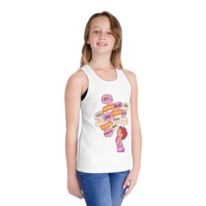 Kids' Affirmation Tank Top — "I Am" Positive Words Graphic